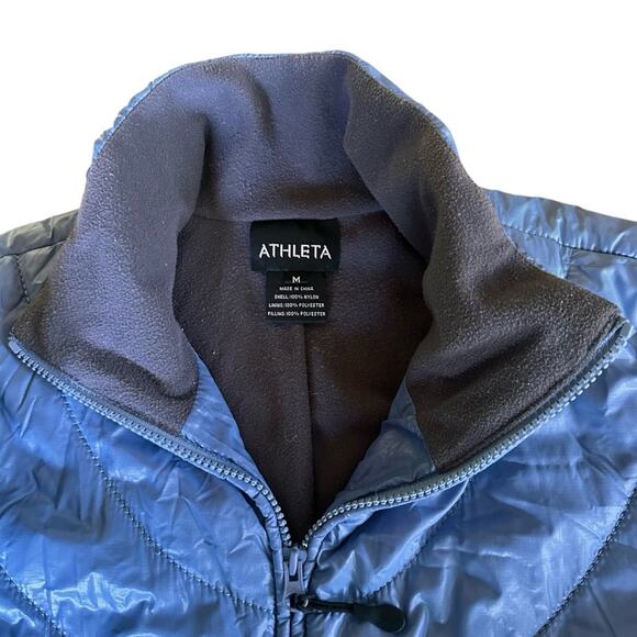 2 for $15 😍 Athleta Lightweight Packable Puffer Jacket – Blue – Size M – EUC - Picture 3 of 6